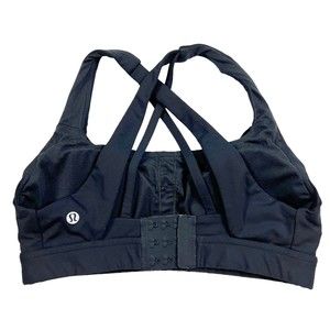 Lululemon Women Stash It All Sports Bra Black Luxtreme Adjustable Sz 6 Strappy
